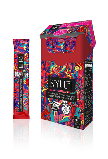 Kyufi Instant Black Tea with Mint With Sugar