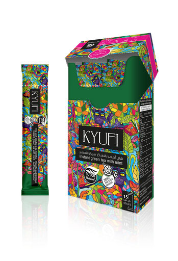 Kyufi Instant Green Tea with Mint (With Sugar)