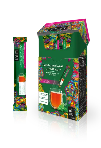Kyufi Instant Green Tea with Mint and Sugar Pack of 10 Nespresso capsules